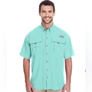 Columbia NWOT 7047 Men's Bahama™ II Fishing Shirt Gulf Stream Aqua Small